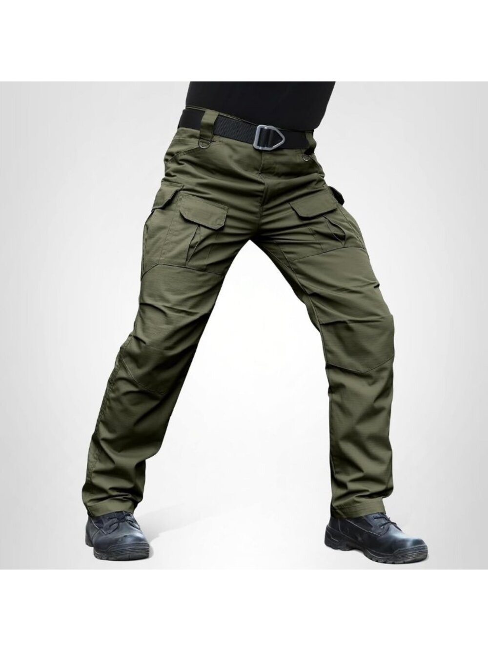 Men's Lightweight Stretch Tactical Cargo Pants - Water Resistant Ripstop Outdoor